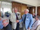 David Wilson being presented with the Keith Banks Memorial Trophy.